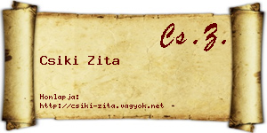 Csiki Zita névjegykártya