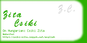 zita csiki business card